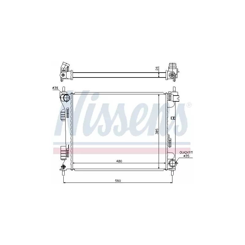 Variklio aušinimo radiatorius  NISSENS 67611