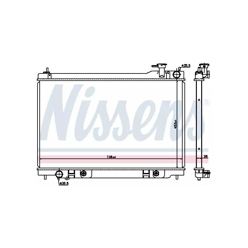 Variklio aušinimo radiatorius  NISSENS 68119