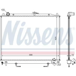 Variklio aušinimo radiatorius  NISSENS 68181A