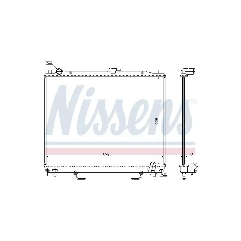 Variklio aušinimo radiatorius  NISSENS 68181A