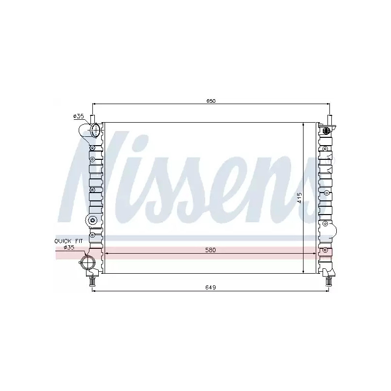 Variklio aušinimo radiatorius  NISSENS 68802