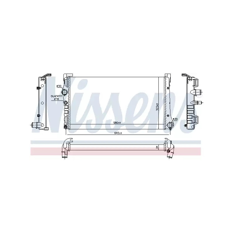 Variklio aušinimo radiatorius  NISSENS 68806