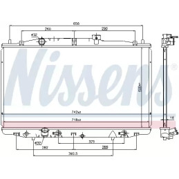 Variklio aušinimo radiatorius  NISSENS 69475