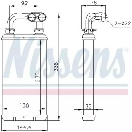 Salono radiatorius  NISSENS 70519