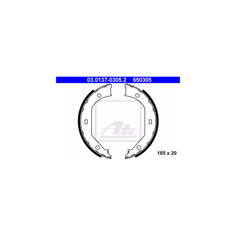 Rankinio stabdžio trinkelių komplektas  ATE 03.0137-0305.2