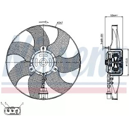 Radiatoriaus ventiliatorius  NISSENS 85543