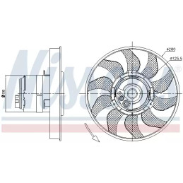 Radiatoriaus ventiliatorius  NISSENS 85619