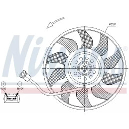 Radiatoriaus ventiliatorius  NISSENS 85618