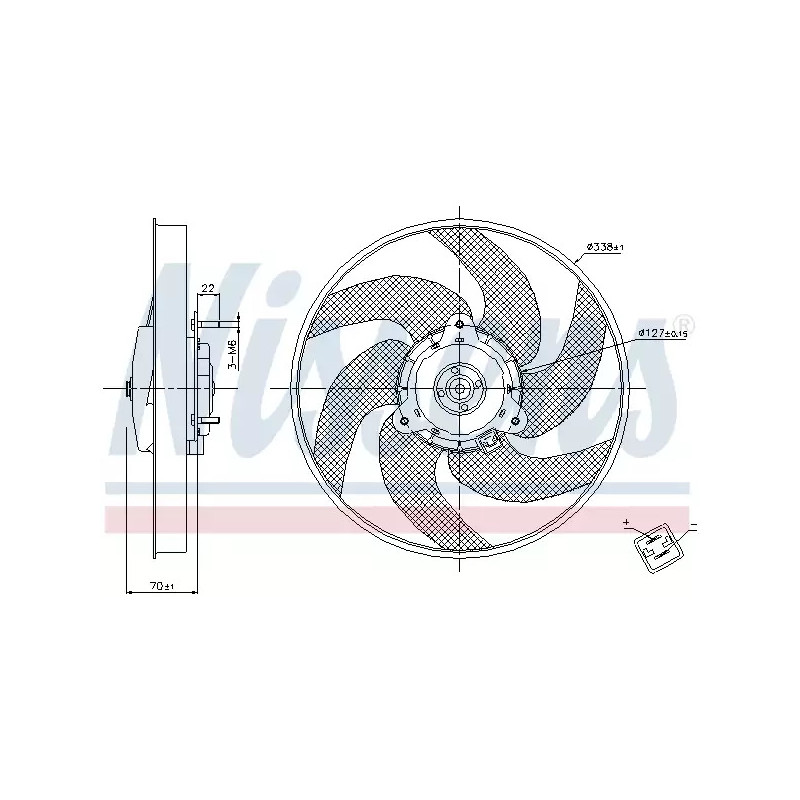 Radiatoriaus ventiliatorius  NISSENS 85667