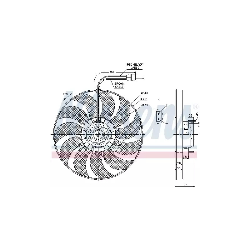 Radiatoriaus ventiliatorius  NISSENS 85676