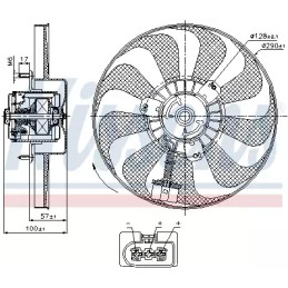 Radiatoriaus ventiliatorius  NISSENS 85684