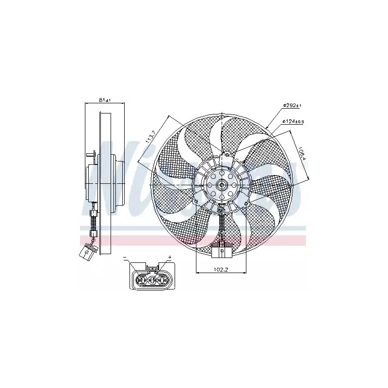 Radiatoriaus ventiliatorius  NISSENS 85715