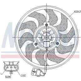 Radiatoriaus ventiliatorius  NISSENS 85755