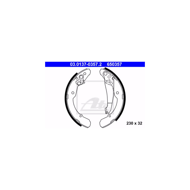 Stabdžių trinkelių komplektas  ATE 03.0137-0357.2