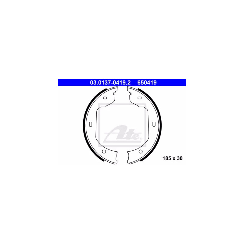 Rankinio stabdžio trinkelių komplektas  ATE 03.0137-0419.2