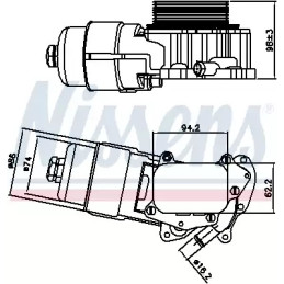 Variklio alyvos aušintuvas  NISSENS 90703