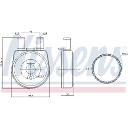 Variklio alyvos aušintuvas  NISSENS 90704