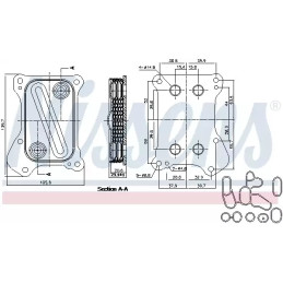 Variklio alyvos aušintuvas  NISSENS 90700