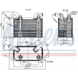 Automatinės transmisijos alyvos aušintuvas  NISSENS 90722