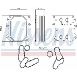 Variklio alyvos aušintuvas  NISSENS 90752