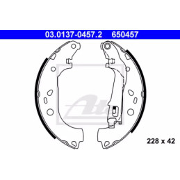 Stabdžių trinkelių komplektas  ATE 03.0137-0457.2