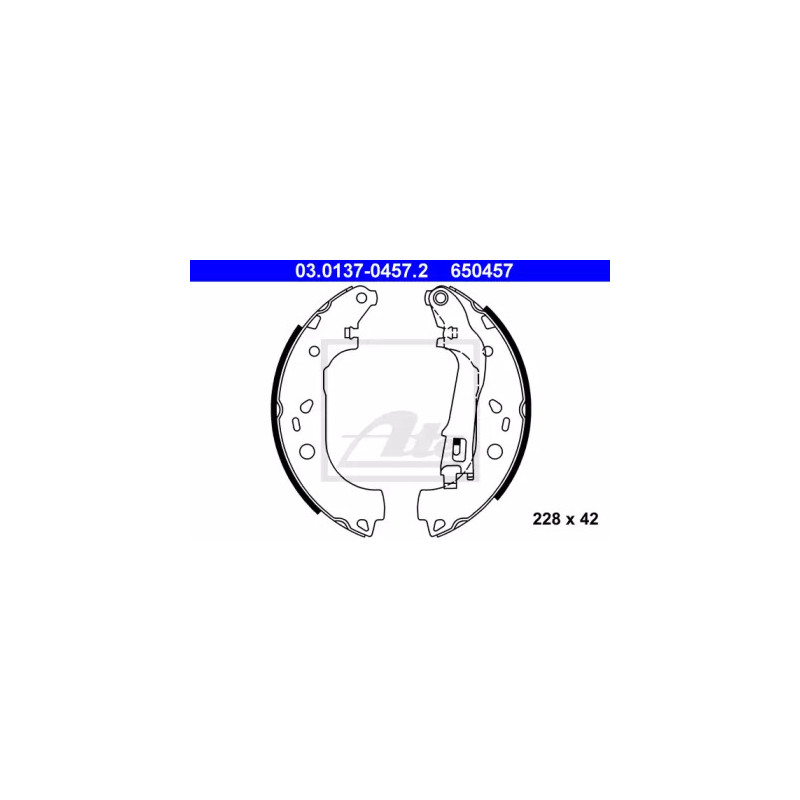 Stabdžių trinkelių komplektas  ATE 03.0137-0457.2