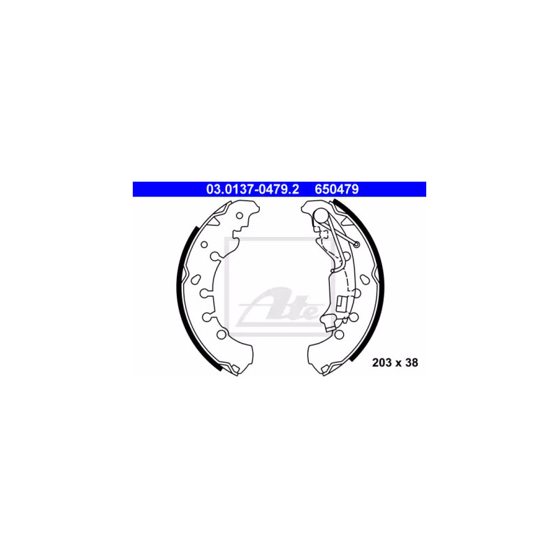 Stabdžių trinkelių komplektas  ATE 03.0137-0479.2