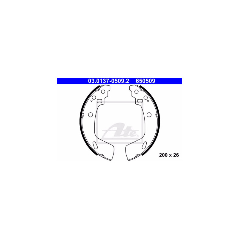 Stabdžių trinkelių komplektas  ATE 03.0137-0509.2