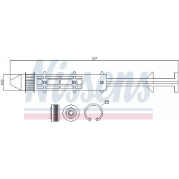 Oro kondicionieriaus džiovintuvas  NISSENS 95319