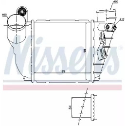 Kompresoriaus suslėgto oro aušintuvas  NISSENS 96488
