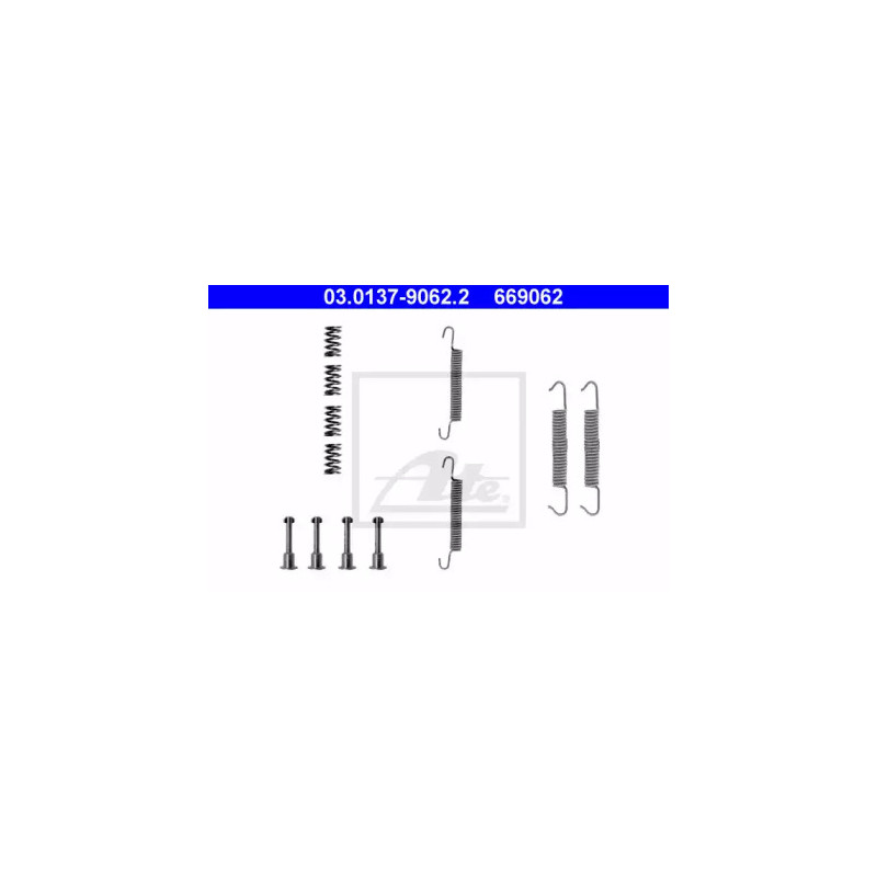 Stovėjimo stabdžių trinkelių priedų komplektas  ATE 03.0137-9062.2