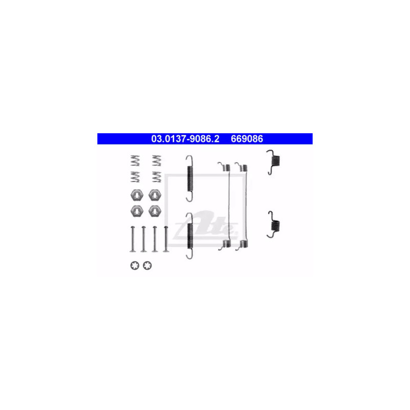 Stabdžių trinkelių priedų komplektas  ATE 03.0137-9086.2