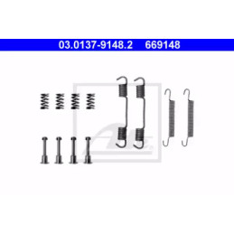 Stovėjimo stabdžių trinkelių priedų komplektas  ATE 03.0137-9148.2