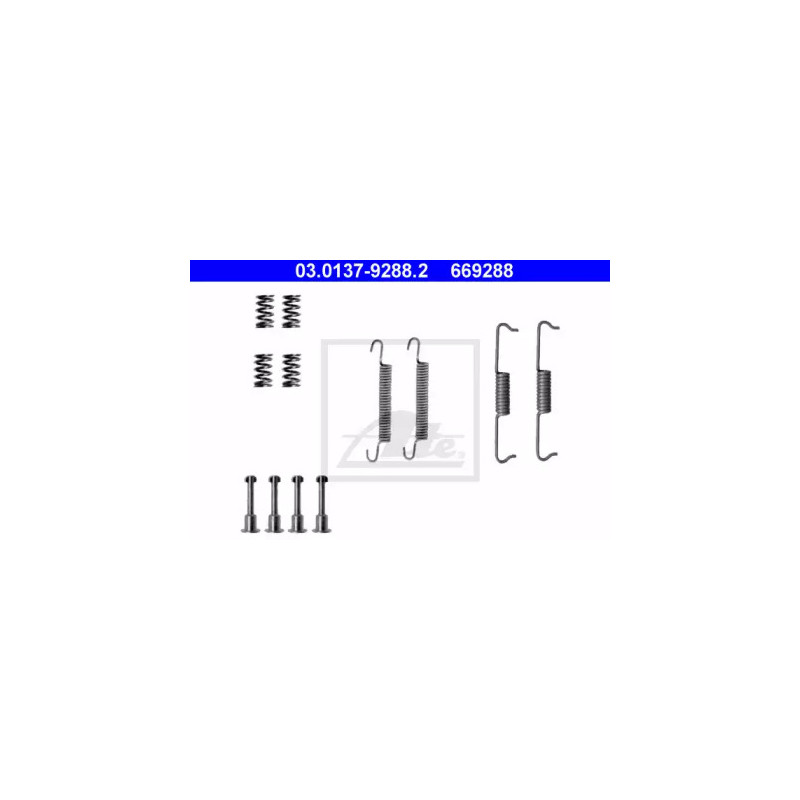 Stovėjimo stabdžių trinkelių priedų komplektas  ATE 03.0137-9288.2