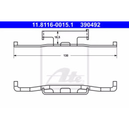 Stabdžių apkabos spyruoklė  ATE 11.8116-0015.1