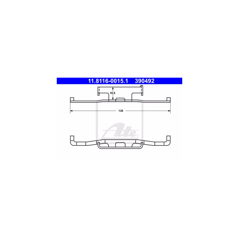 Stabdžių apkabos spyruoklė  ATE 11.8116-0015.1