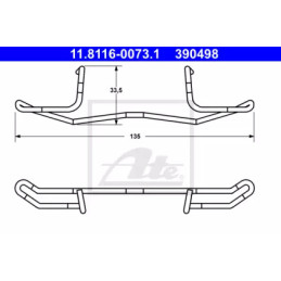 Stabdžių apkabos spyruoklė  ATE 11.8116-0073.1