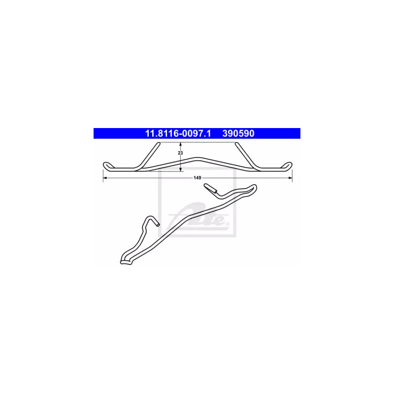 Stabdžių apkabos spyruoklė  ATE 11.8116-0097.1