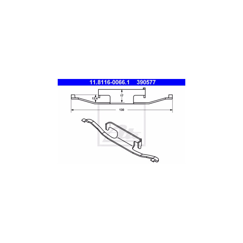 Stabdžių apkabos spyruoklė  ATE 11.8116-0066.1