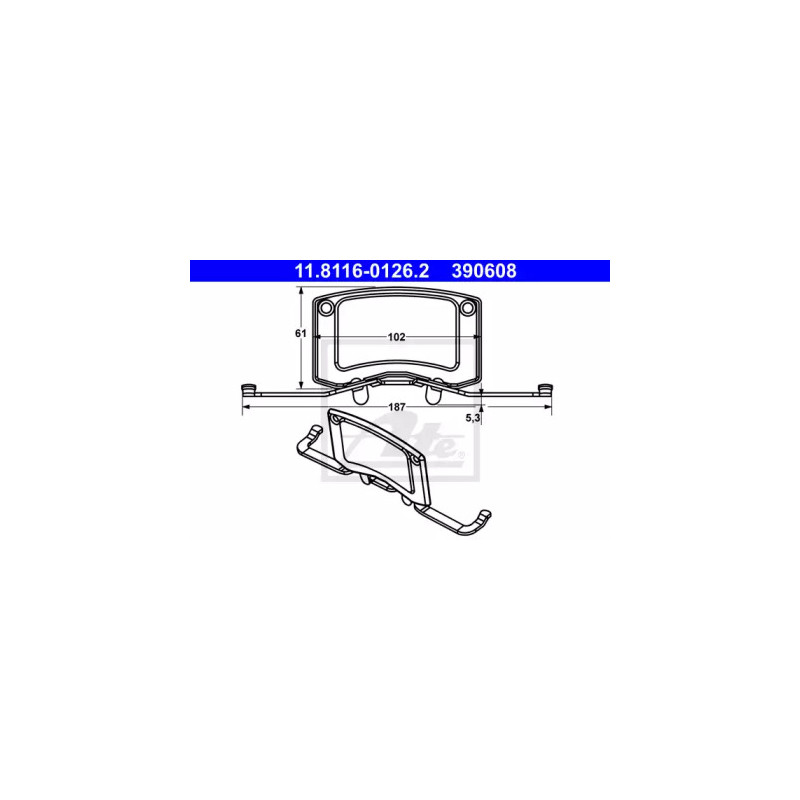 Stabdžių apkabos spyruoklė  ATE 11.8116-0126.2