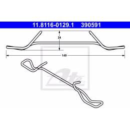 Stabdžių apkabos spyruoklė  ATE 11.8116-0129.1