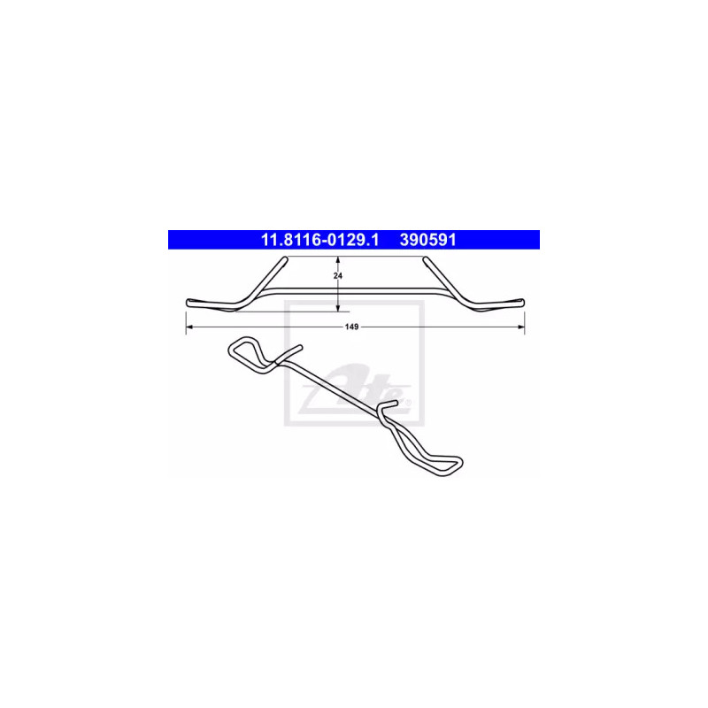Stabdžių apkabos spyruoklė  ATE 11.8116-0129.1