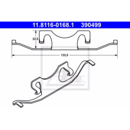 Stabdžių apkabos spyruoklė  ATE 11.8116-0168.1