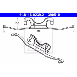 Stabdžių apkabos spyruoklė  ATE 11.8116-0239.2