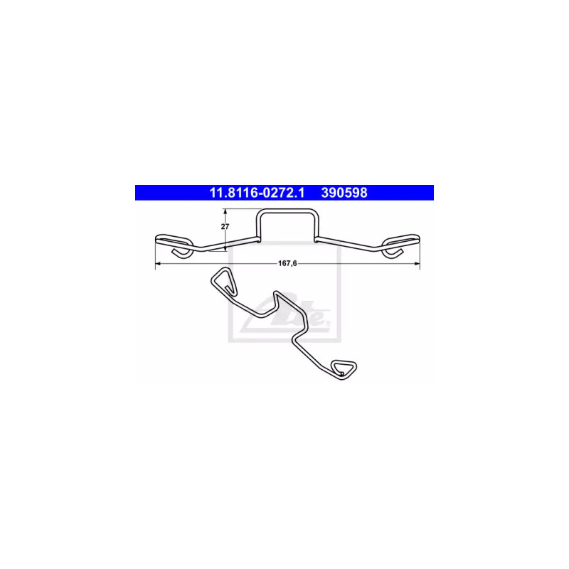 Stabdžių apkabos spyruoklė  ATE 11.8116-0272.1