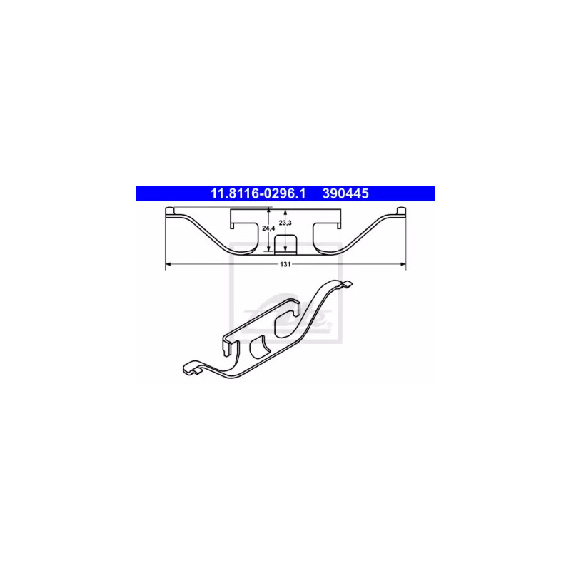 Stabdžių apkabos spyruoklė  ATE 11.8116-0296.1