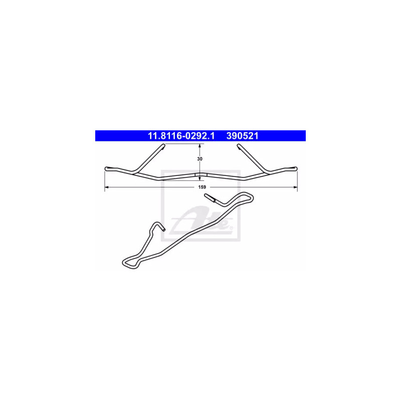 Stabdžių apkabos spyruoklė  ATE 11.8116-0292.1