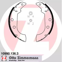 Stabdžių trinkelių komplektas ZIMMERMANN 10990.136.3