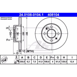Stabdžių diskas  ATE 24.0108-0104.1