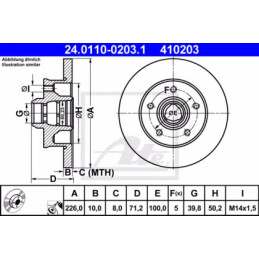 Stabdžių diskas  ATE 24.0110-0203.1